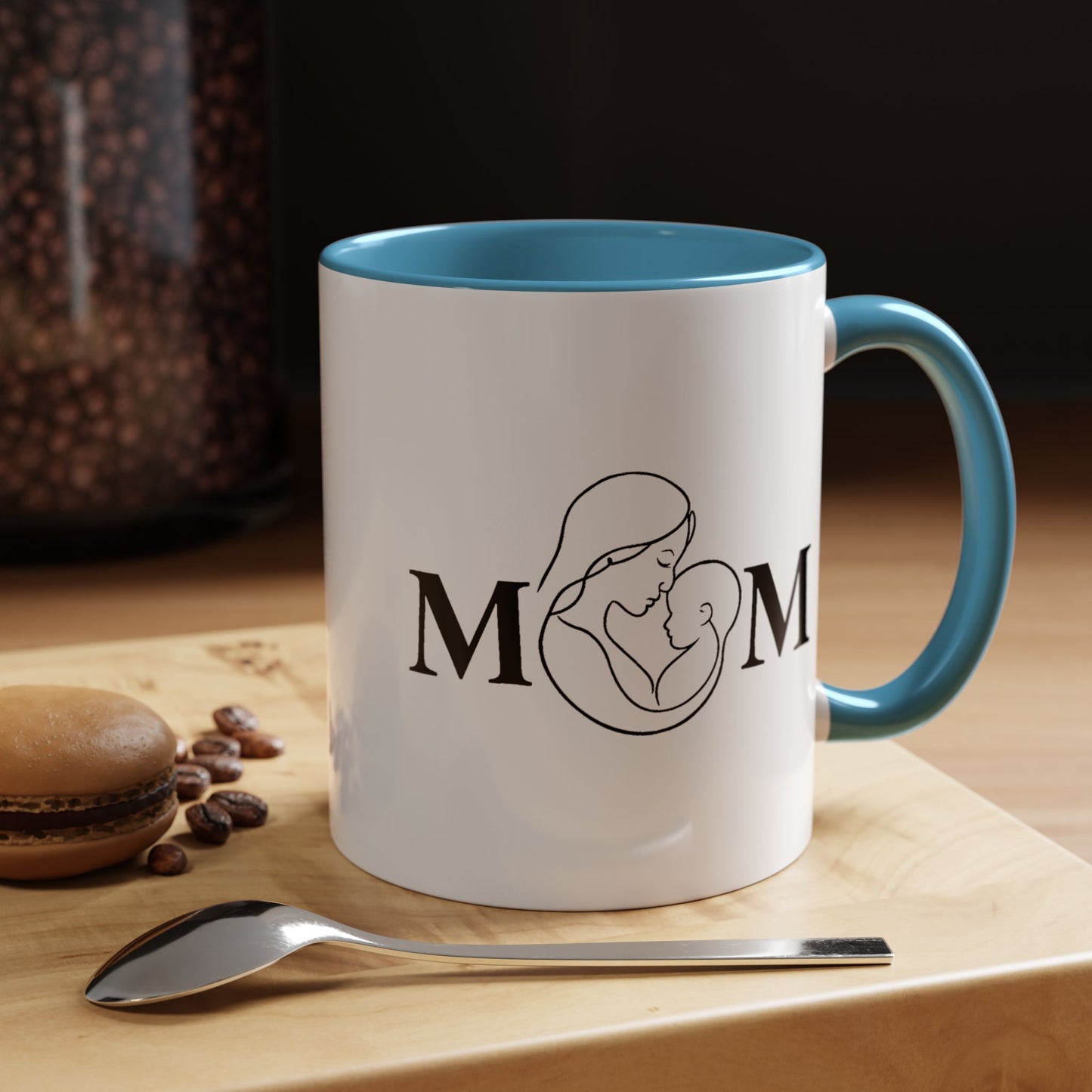 Mom Love Accent Coffee Mug - Perfect Gift for Mother's Day & Special Occasions