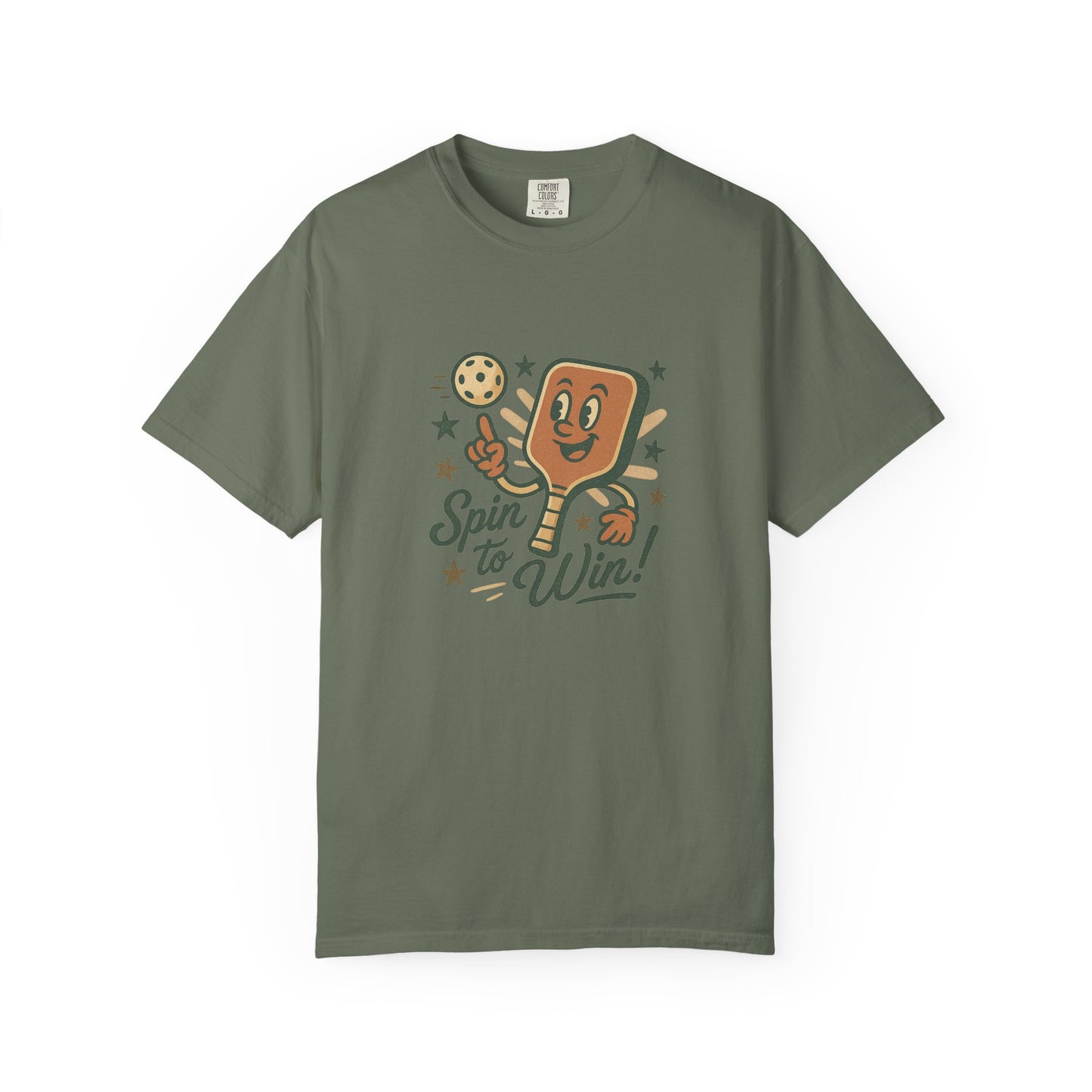 Retro "Spin to Win!" Pickleball T-Shirt – Vintage Cartoon Style