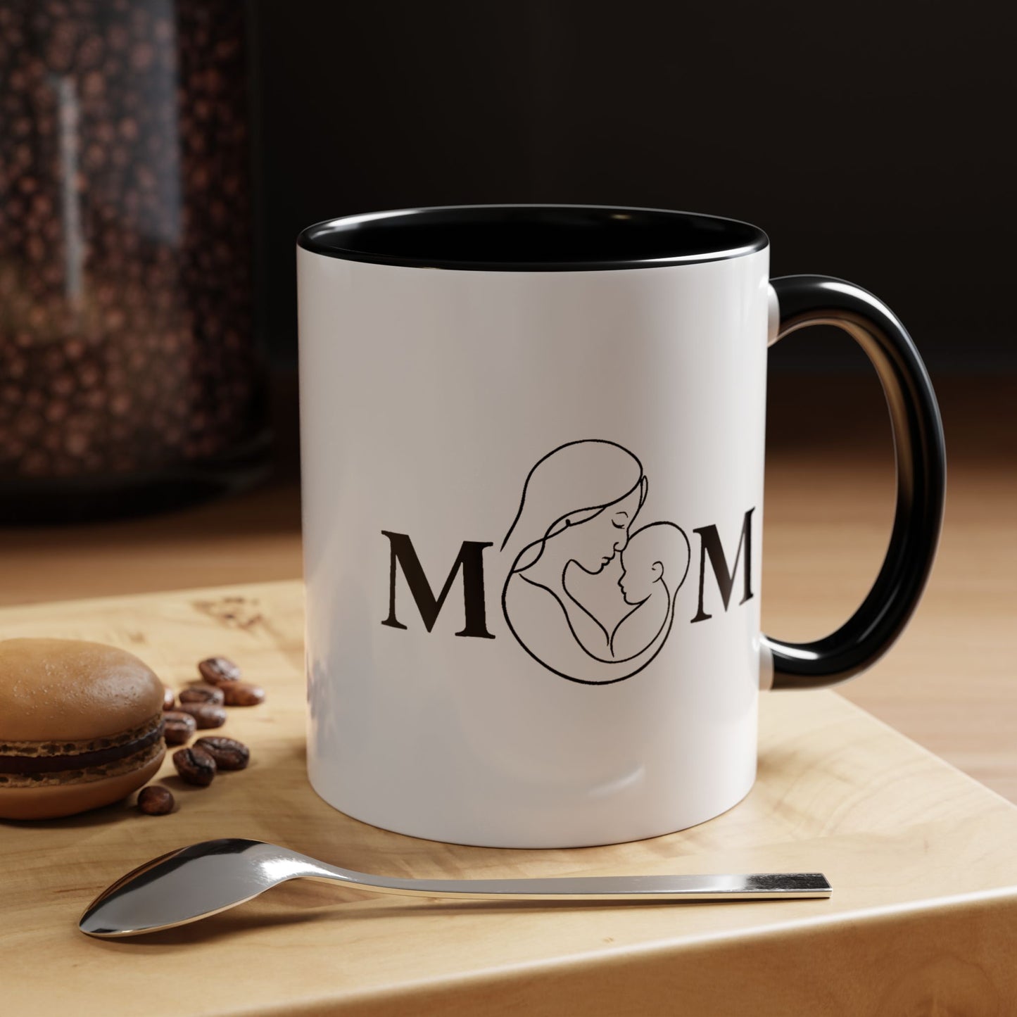 Mom Love Accent Coffee Mug - Perfect Gift for Mother's Day & Special Occasions