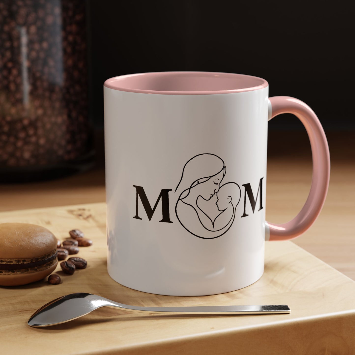 Mom Love Accent Coffee Mug - Perfect Gift for Mother's Day & Special Occasions