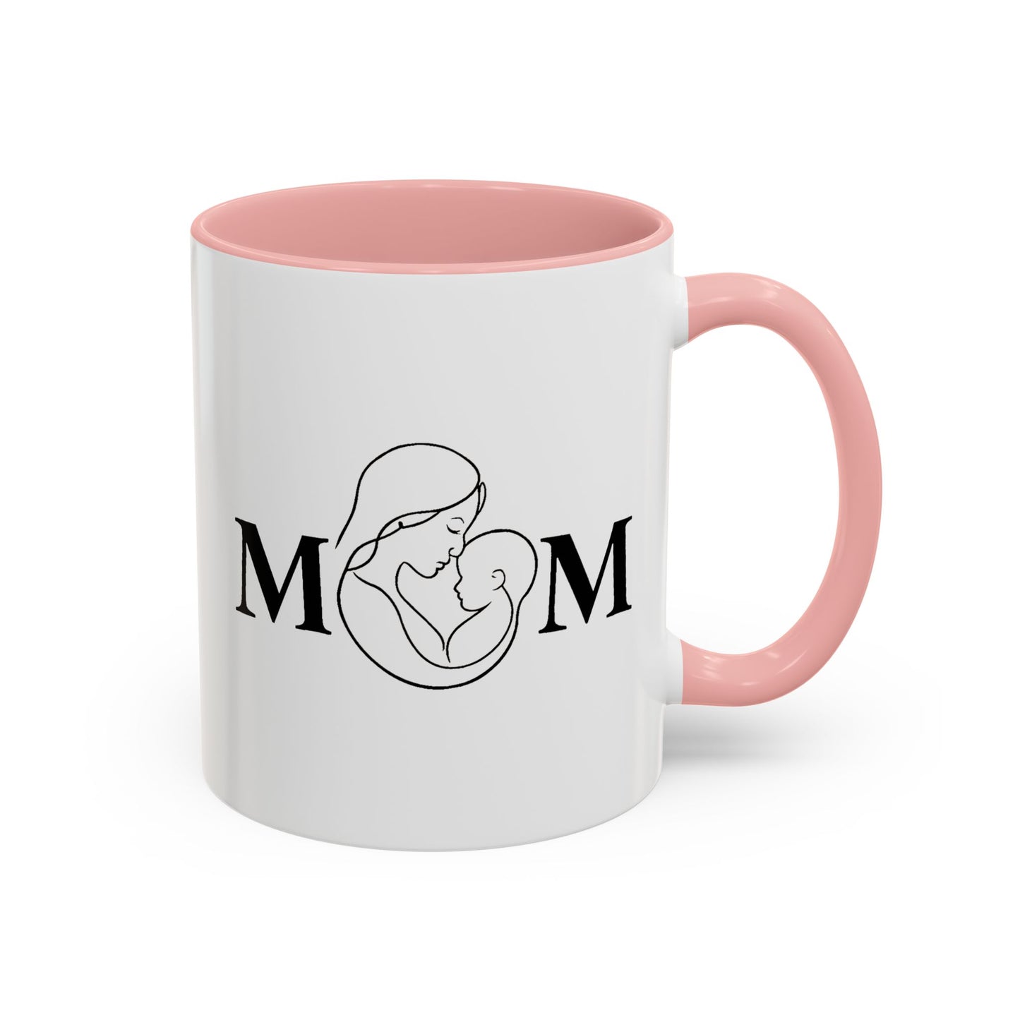 Mom Love Accent Coffee Mug - Perfect Gift for Mother's Day & Special Occasions