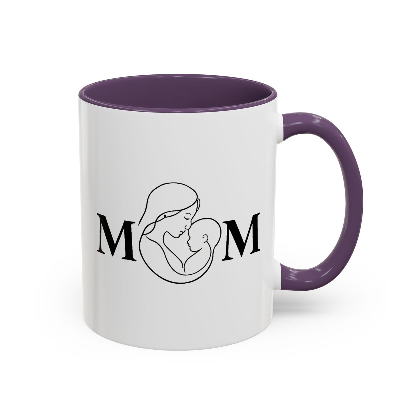 Mom Love Accent Coffee Mug - Perfect Gift for Mother's Day & Special Occasions