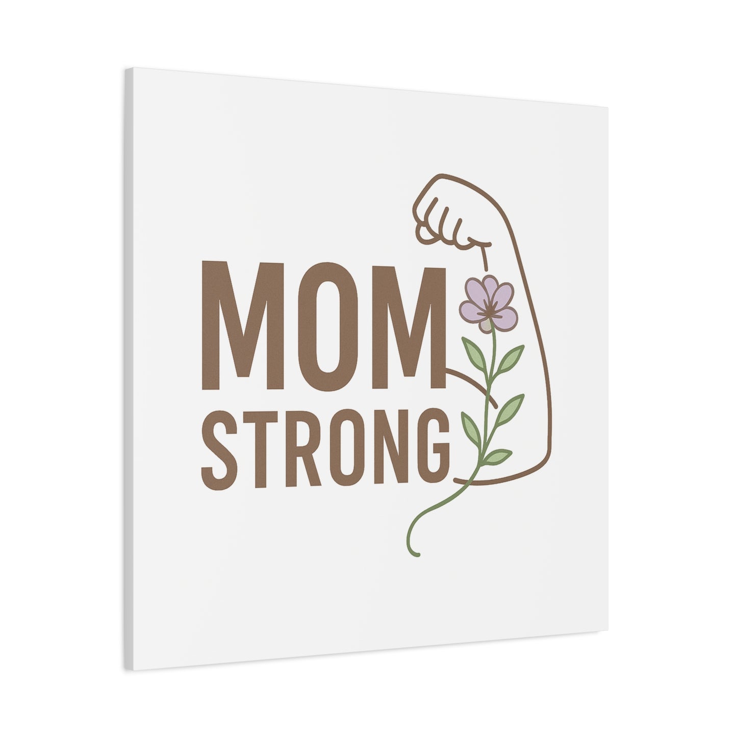 Mom Strong Canvas Art - Motivational Wall Decor for Moms