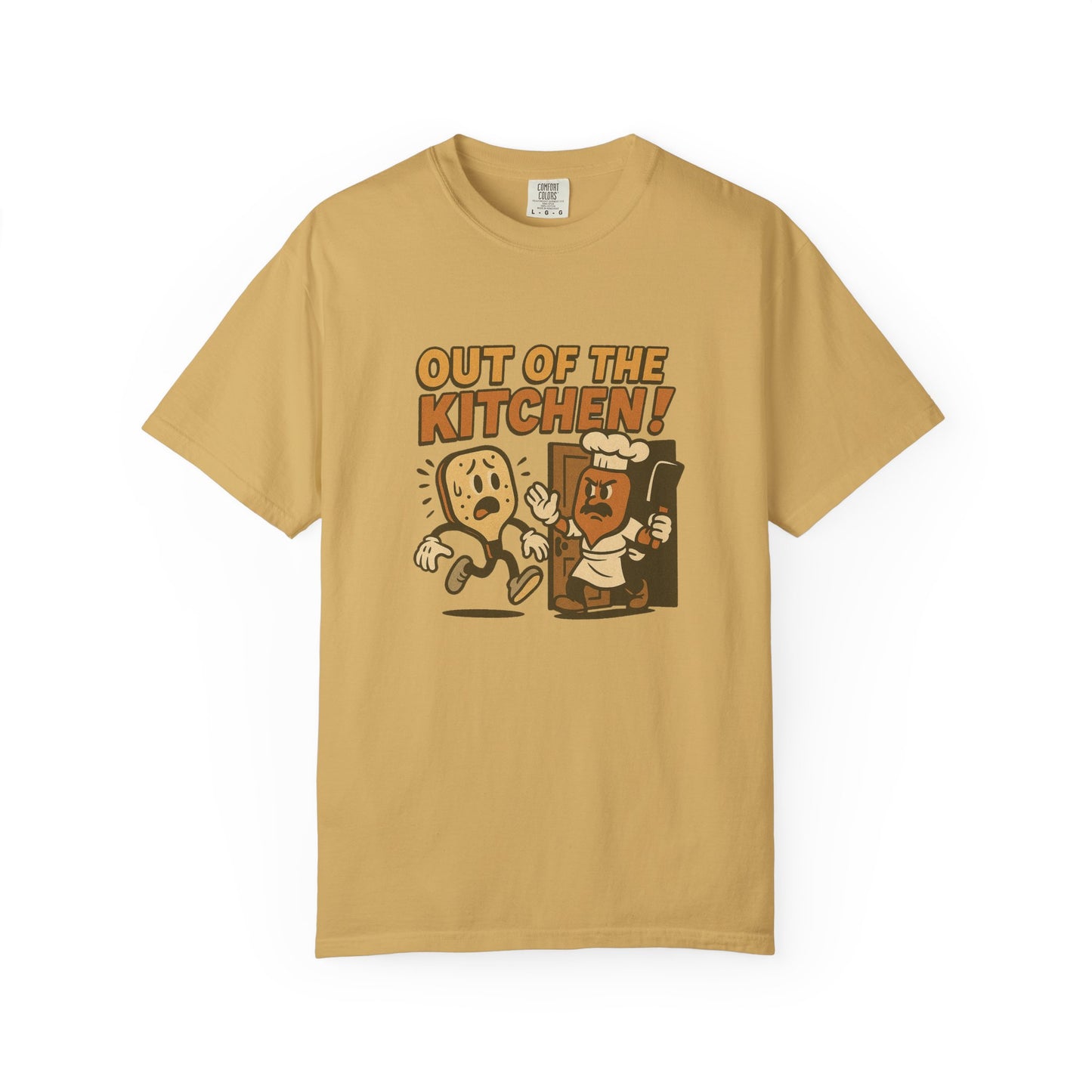 Out of the Kitchen! Funny Pickleball T-Shirt – Retro Cartoon Chef Paddle Design for Players Who Love Pickleball and Laughs