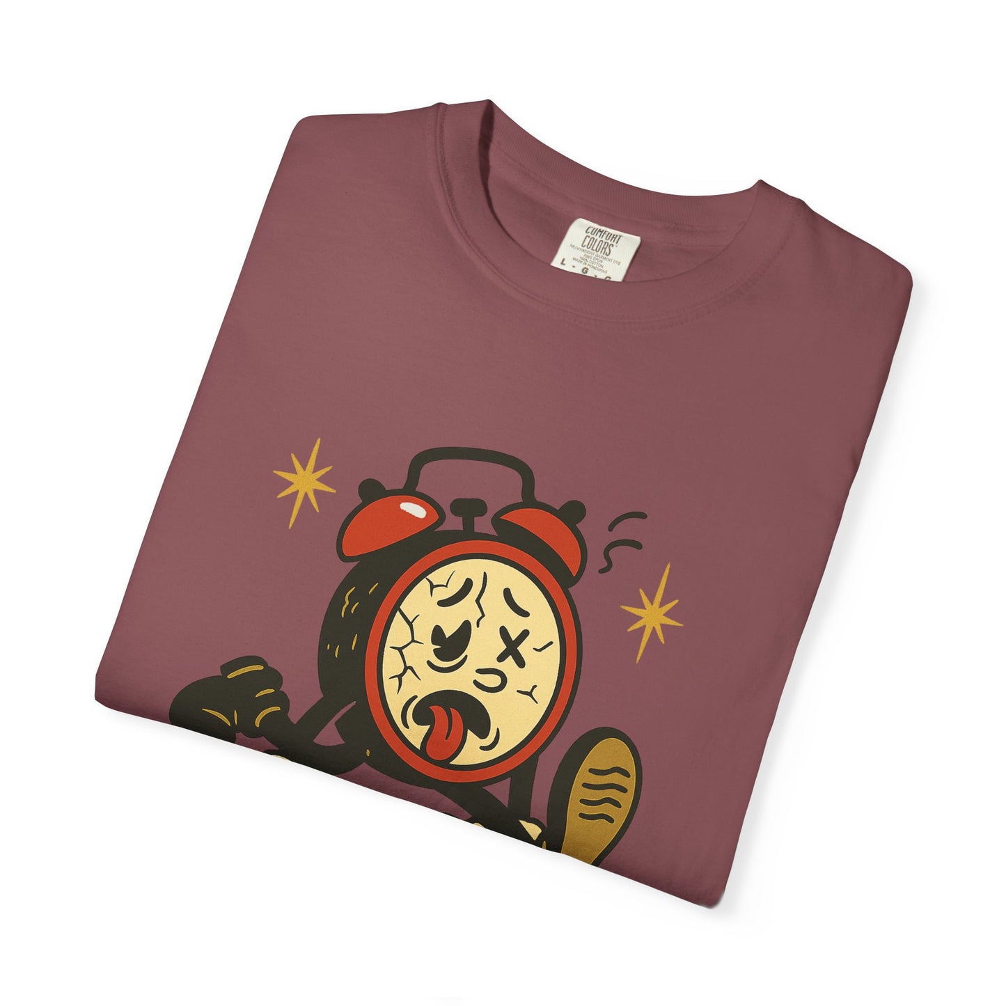Funny Retro Alarm Clock Graphic T-Shirt, Unisex Humor Tee, Perfect Gift for Lazy Mornings, Casual Wear, Unique Graphic Shirt