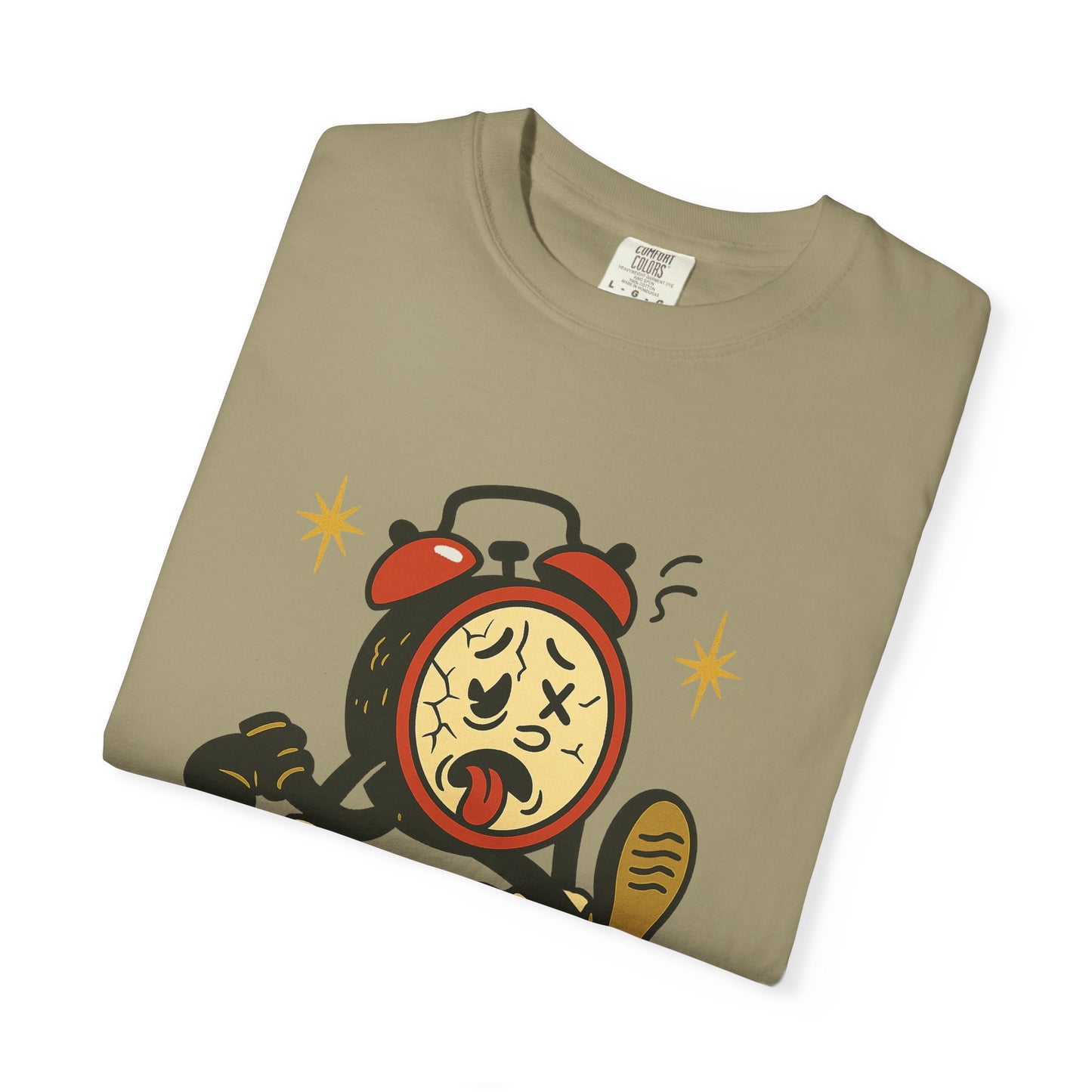 Funny Retro Alarm Clock Graphic T-Shirt, Unisex Humor Tee, Perfect Gift for Lazy Mornings, Casual Wear, Unique Graphic Shirt