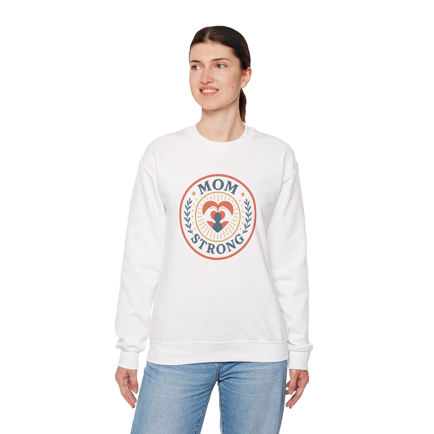 Mom Strong Crewneck Sweatshirt - Unisex Heavy Blend™