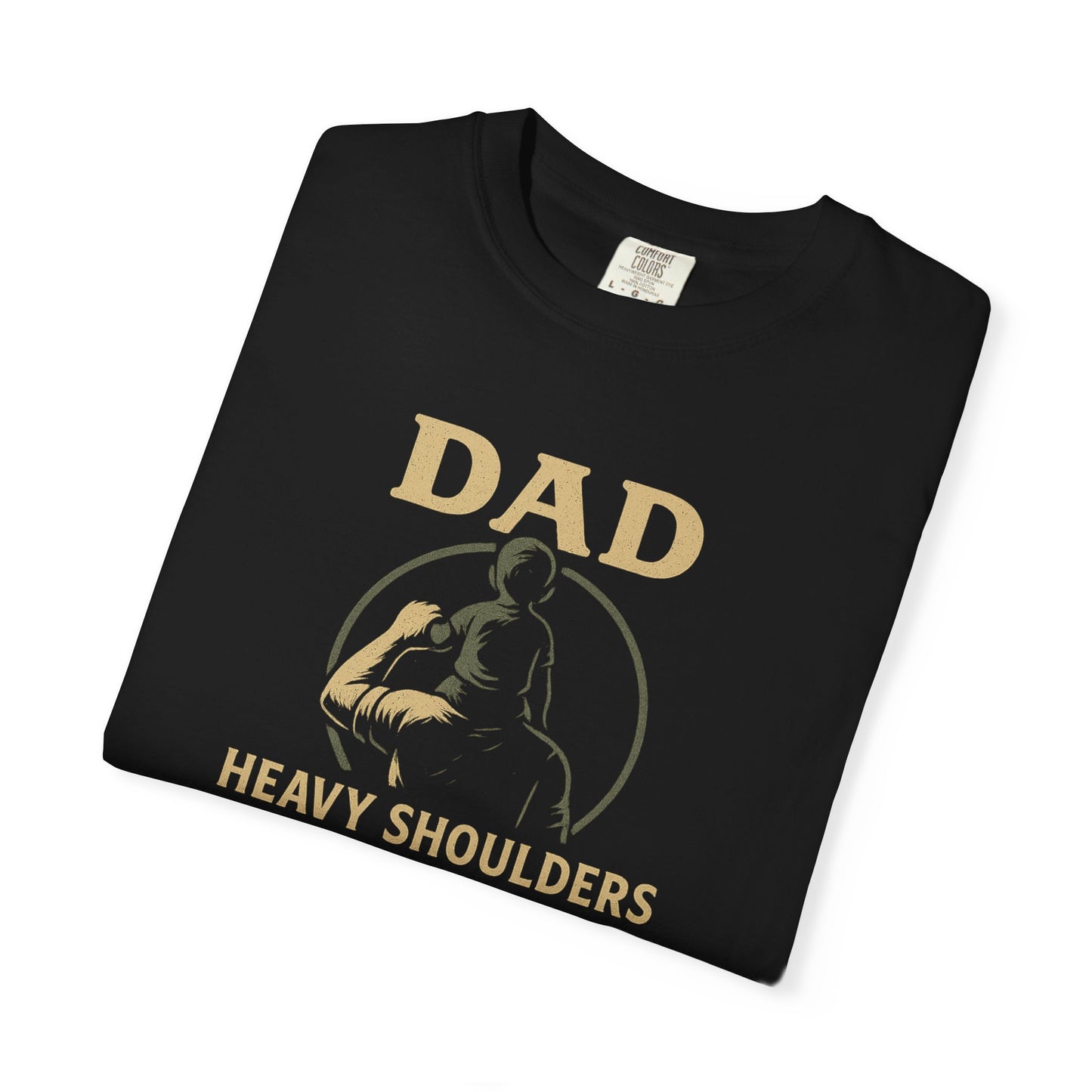 Dad T-Shirt – “Heavy Shoulders, Strong Hands, Full Heart” Vintage Father’s Day Tee