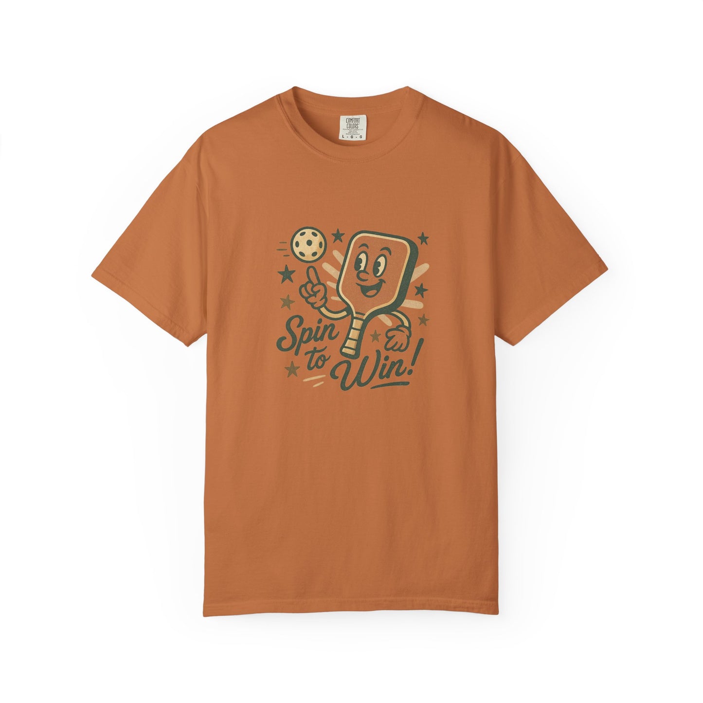 Retro "Spin to Win!" Pickleball T-Shirt – Vintage Cartoon Style