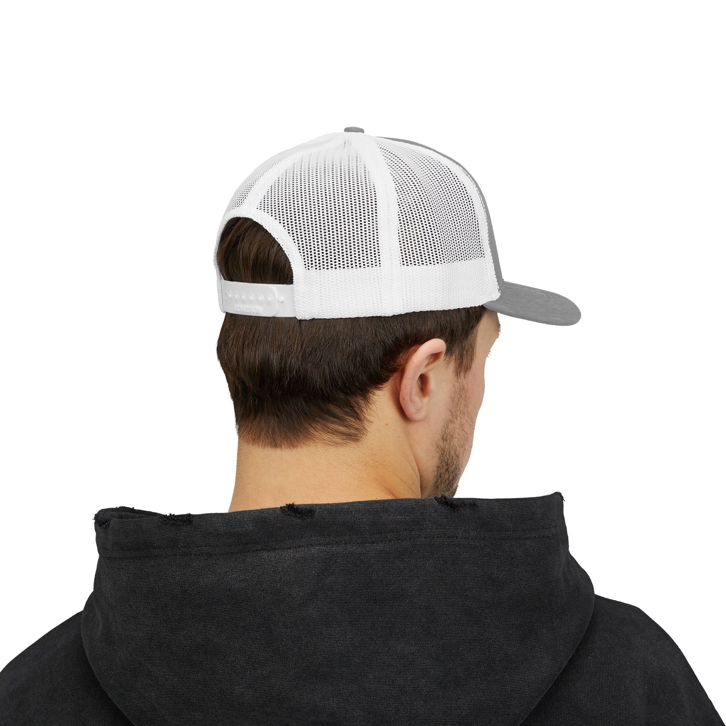 Father Names Line-Up Trucker Hat - Minimalist Black & White Design