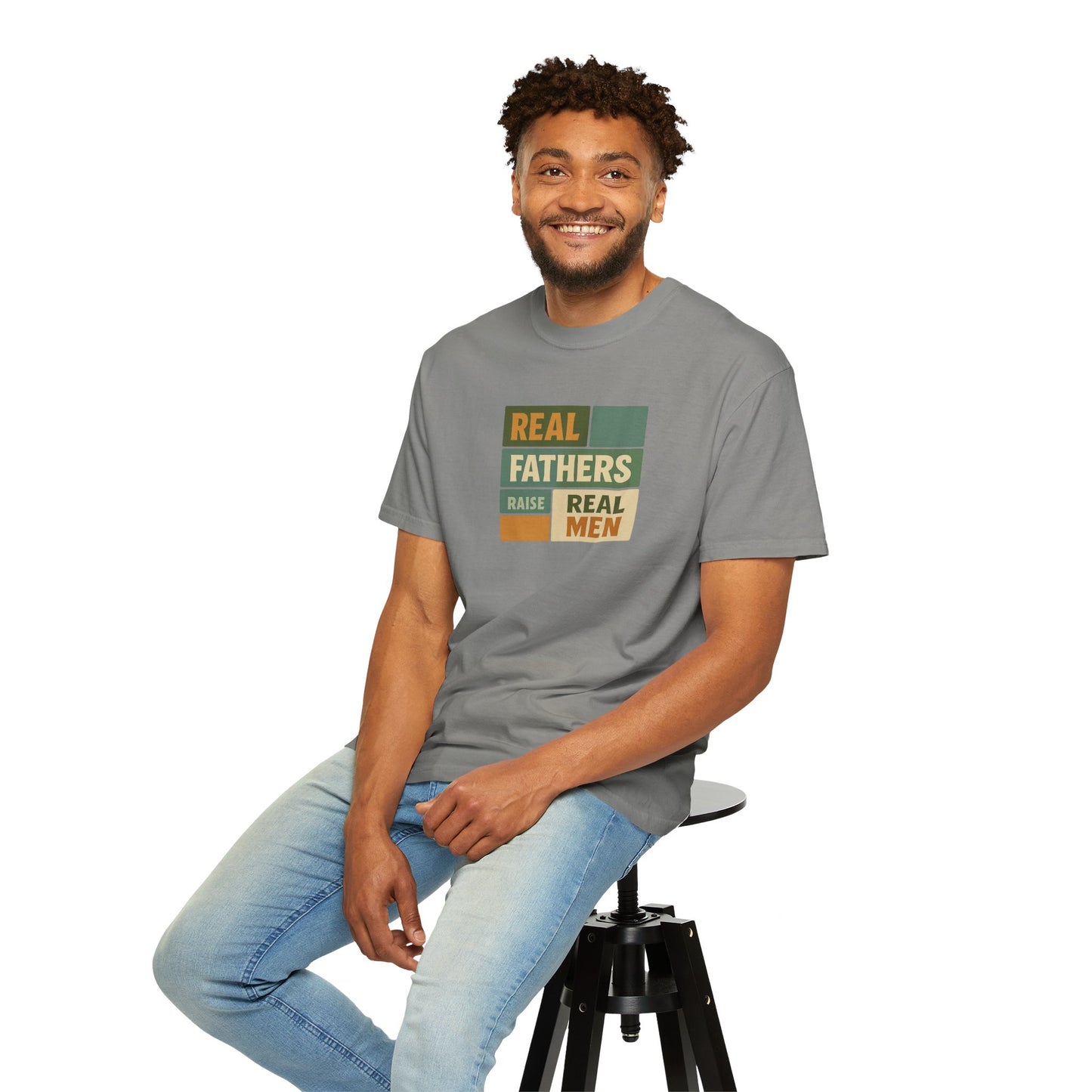 Real Fathers T-Shirt, Unisex Dad Tee, Garment-Dyed Shirt, Father's Day Gift, Real Men Apparel, Casual Gift for Dads