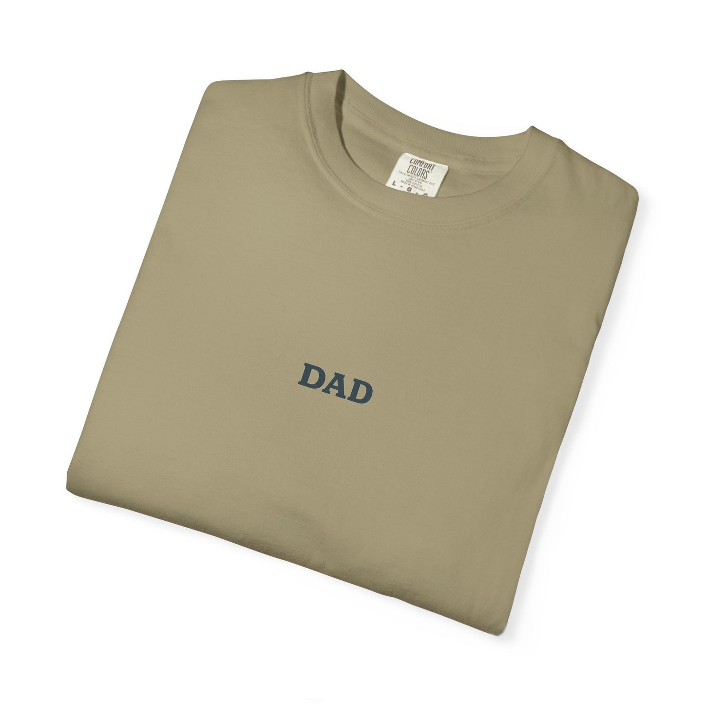 Father’s Day “Dad – Heavy Shoulders, Strong Hands, Full Heart” T-Shirt – Rustic Woodcut Edition