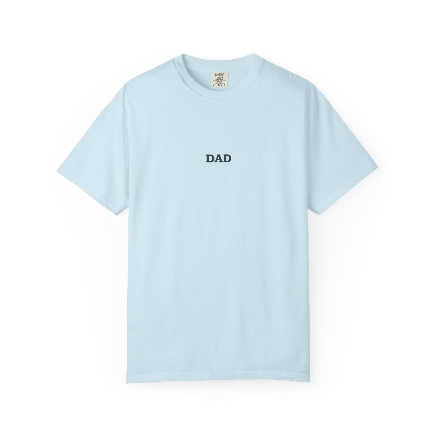 Father’s Day “Dad – Heavy Shoulders, Strong Hands, Full Heart” T-Shirt – Rustic Woodcut Edition