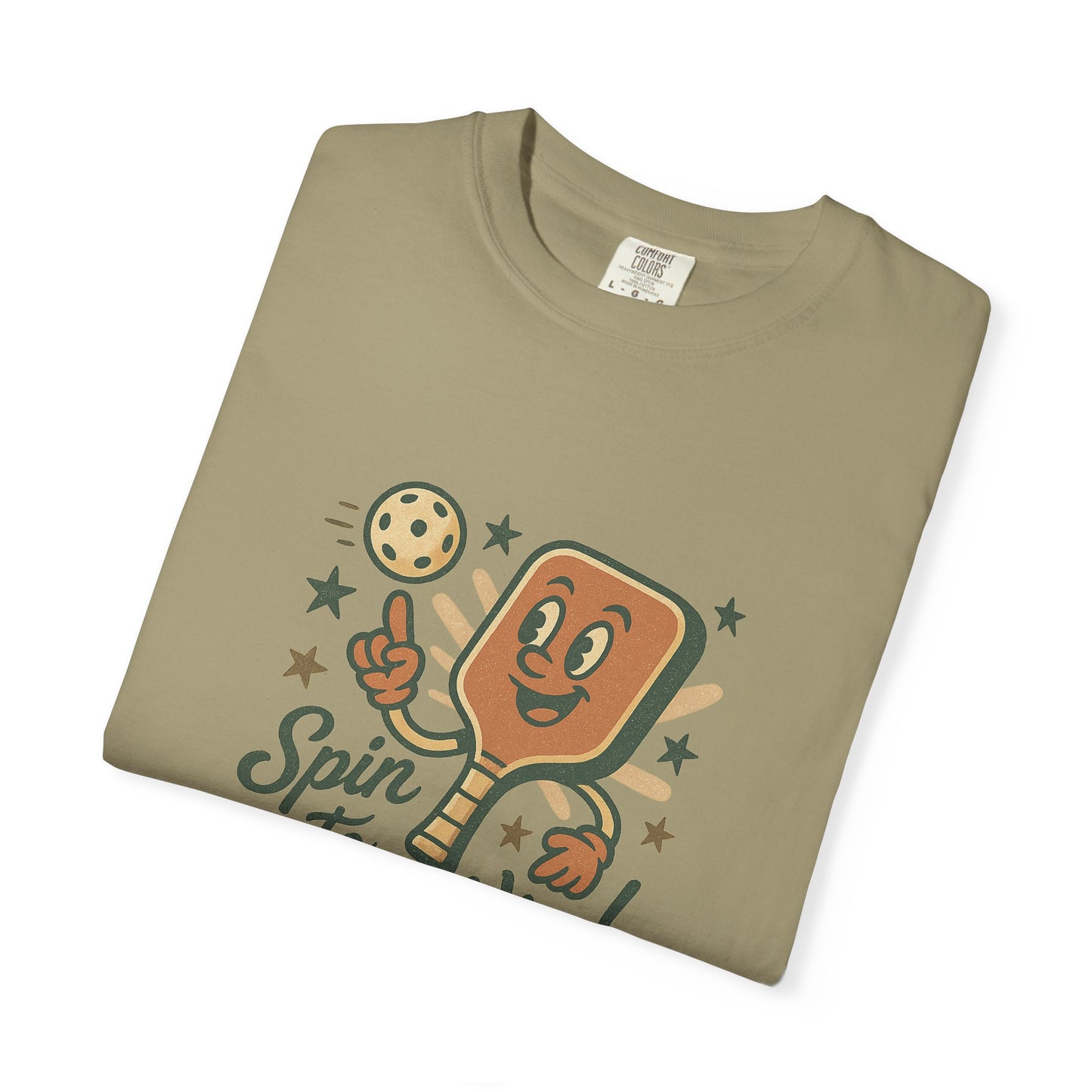 Retro "Spin to Win!" Pickleball T-Shirt – Vintage Cartoon Style