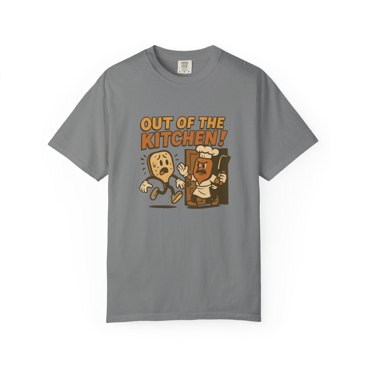 Out of the Kitchen! Funny Pickleball T-Shirt – Retro Cartoon Chef Paddle Design for Players Who Love Pickleball and Laughs