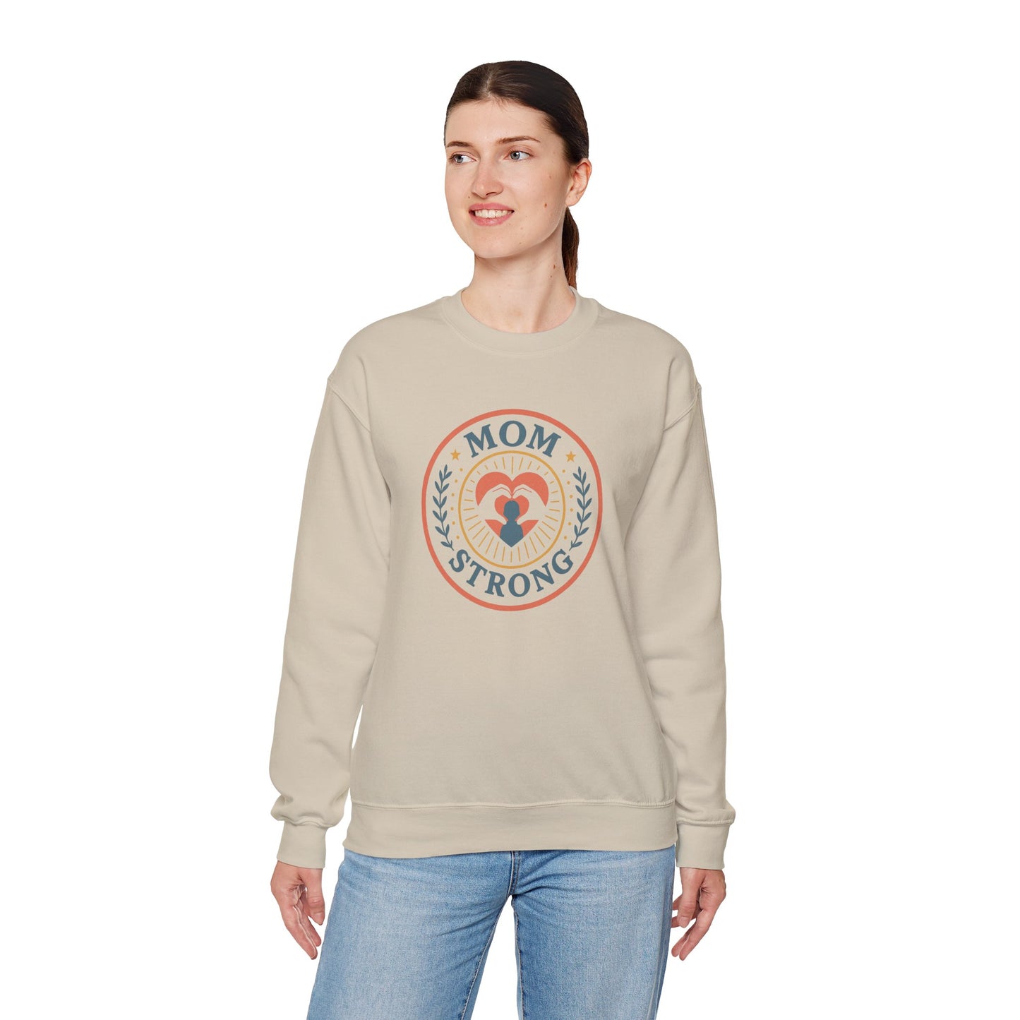 Mom Strong Crewneck Sweatshirt - Unisex Heavy Blend™