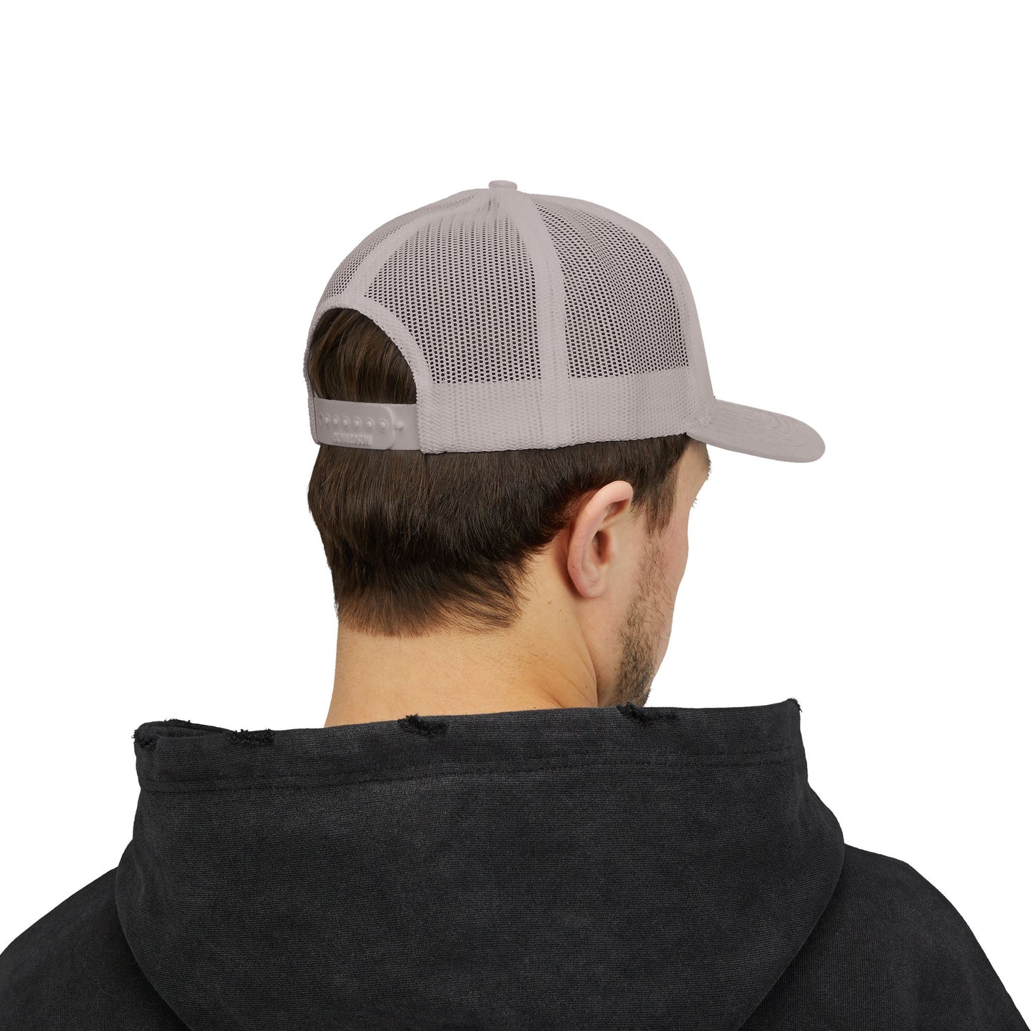 Father Names Line-Up Trucker Hat - Minimalist Black & White Design