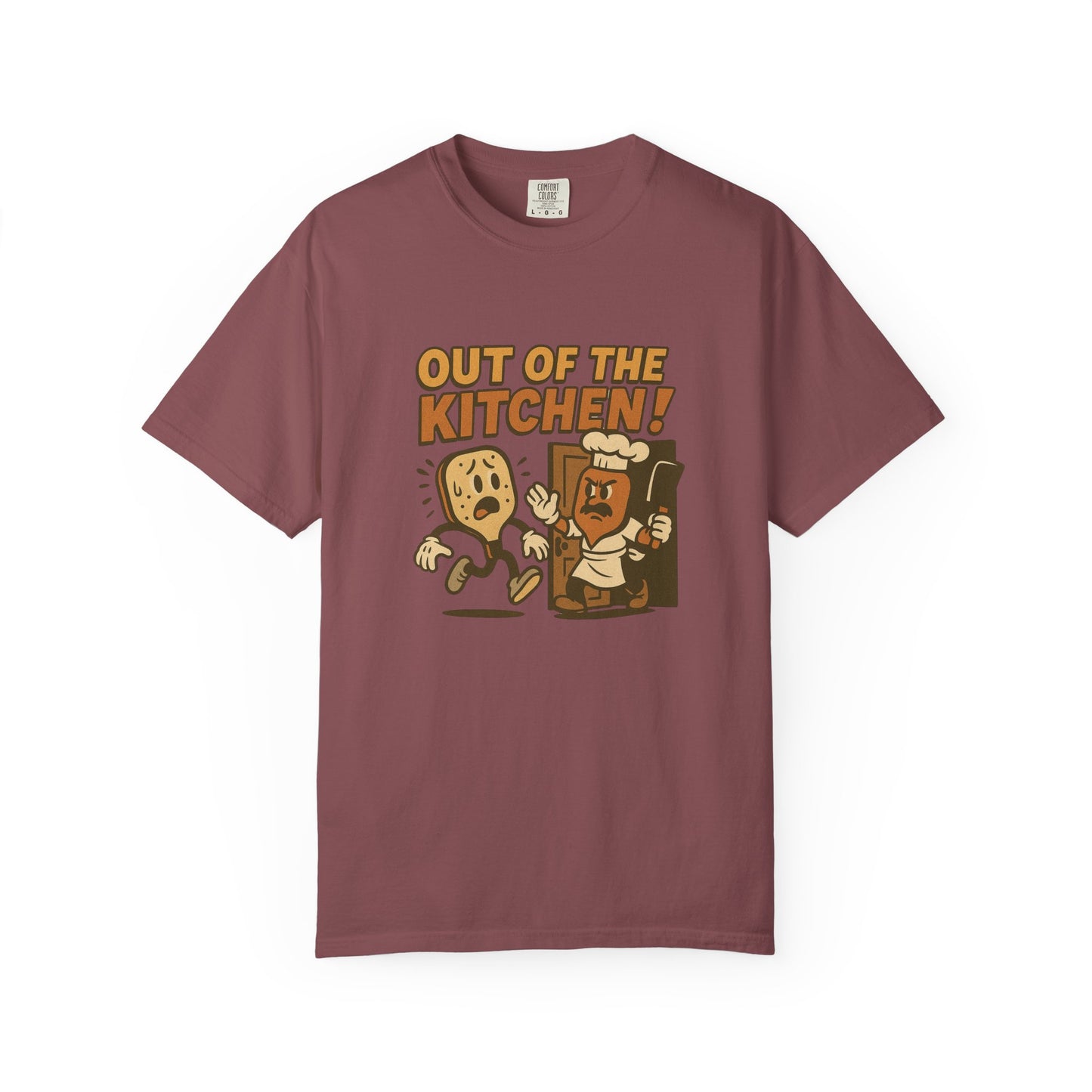 Out of the Kitchen! Funny Pickleball T-Shirt – Retro Cartoon Chef Paddle Design for Players Who Love Pickleball and Laughs