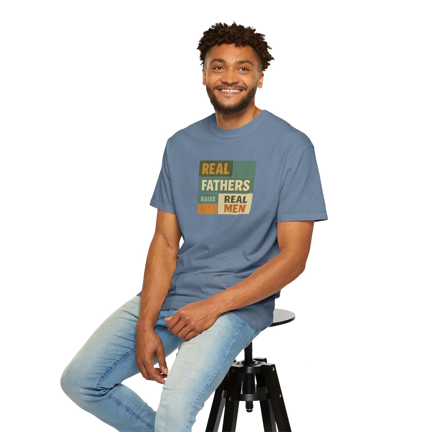 Real Fathers T-Shirt, Unisex Dad Tee, Garment-Dyed Shirt, Father's Day Gift, Real Men Apparel, Casual Gift for Dads
