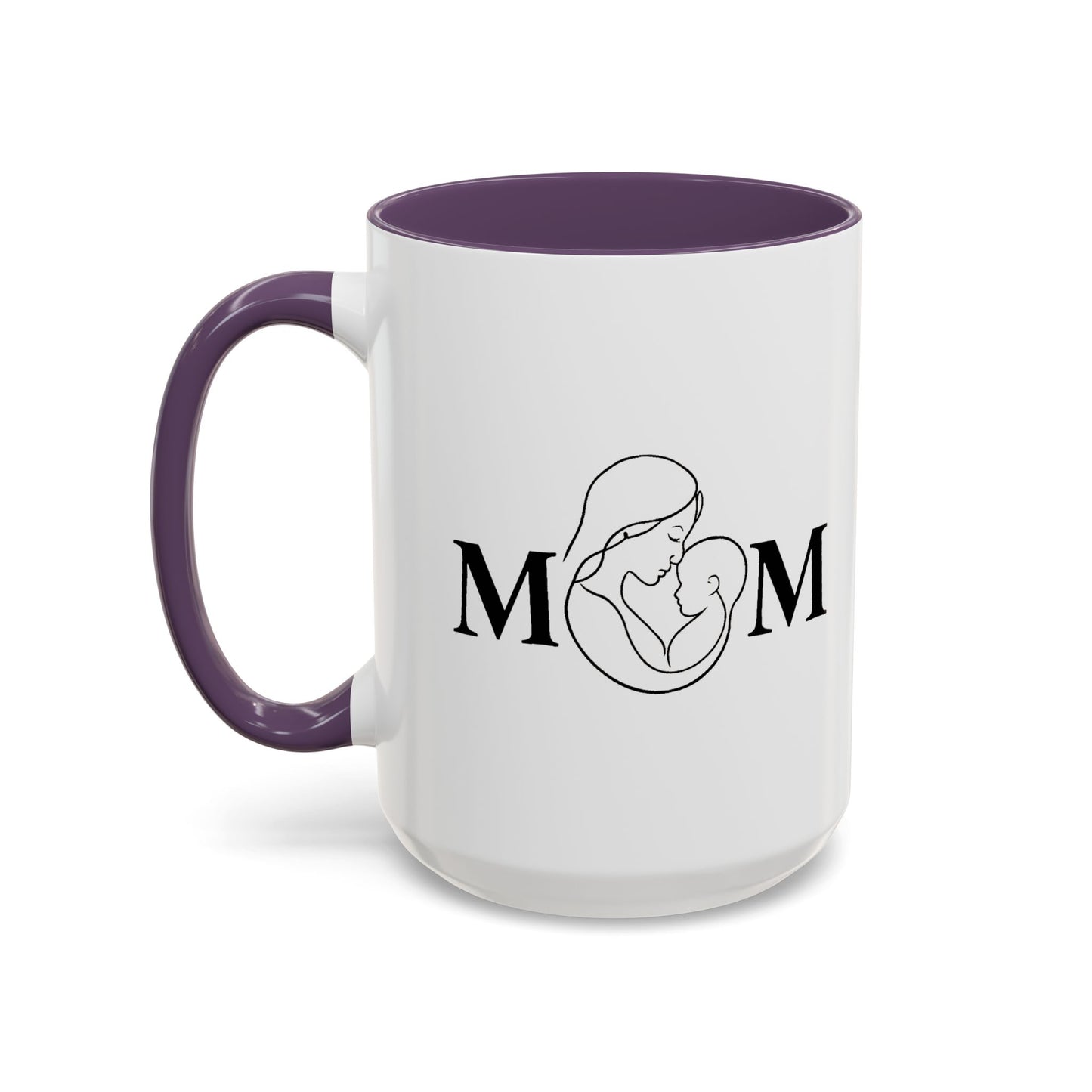 Mom Love Accent Coffee Mug - Perfect Gift for Mother's Day & Special Occasions