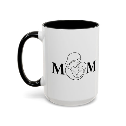Mom Love Accent Coffee Mug - Perfect Gift for Mother's Day & Special Occasions