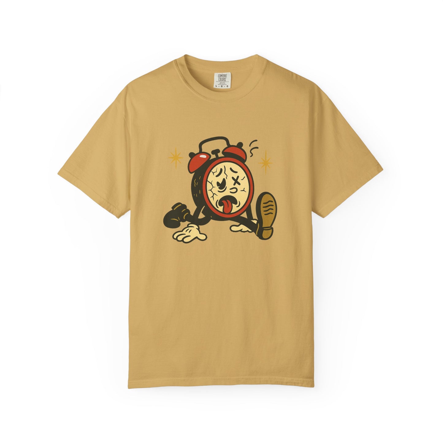 Funny Retro Alarm Clock Graphic T-Shirt, Unisex Humor Tee, Perfect Gift for Lazy Mornings, Casual Wear, Unique Graphic Shirt