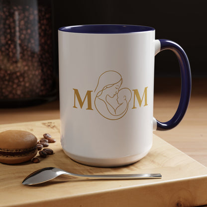 Elegant Mom Coffee Mug - Gold Accent | Perfect Gift for Mothers Day & Special Occasions