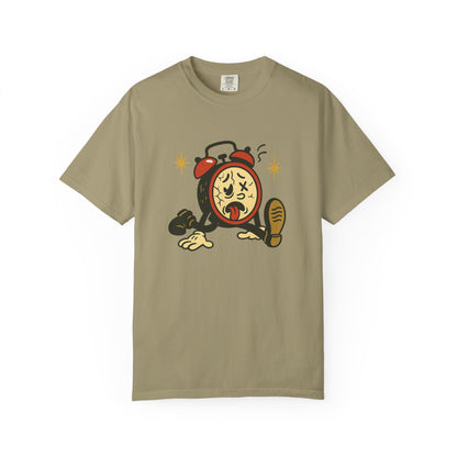 Funny Retro Alarm Clock Graphic T-Shirt, Unisex Humor Tee, Perfect Gift for Lazy Mornings, Casual Wear, Unique Graphic Shirt
