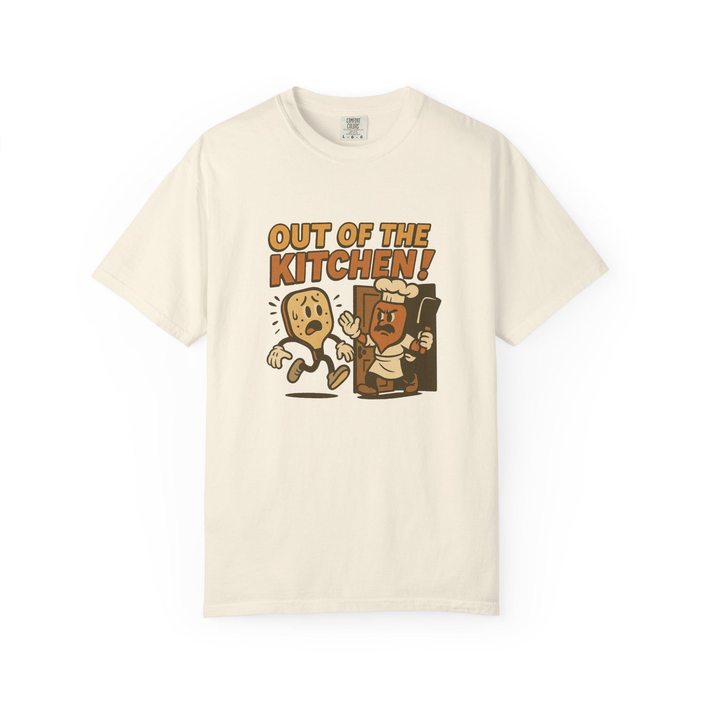 Out of the Kitchen! Funny Pickleball T-Shirt – Retro Cartoon Chef Paddle Design for Players Who Love Pickleball and Laughs