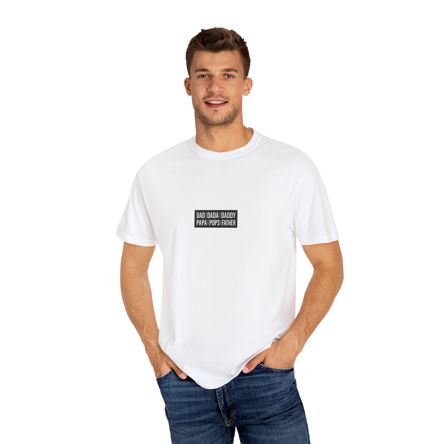 Father Names Line-Up T-Shirt - Minimalist Dad Typography Tee