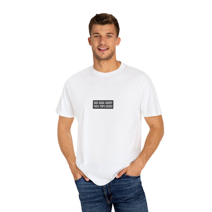 Father Names Line-Up T-Shirt - Minimalist Dad Typography Tee