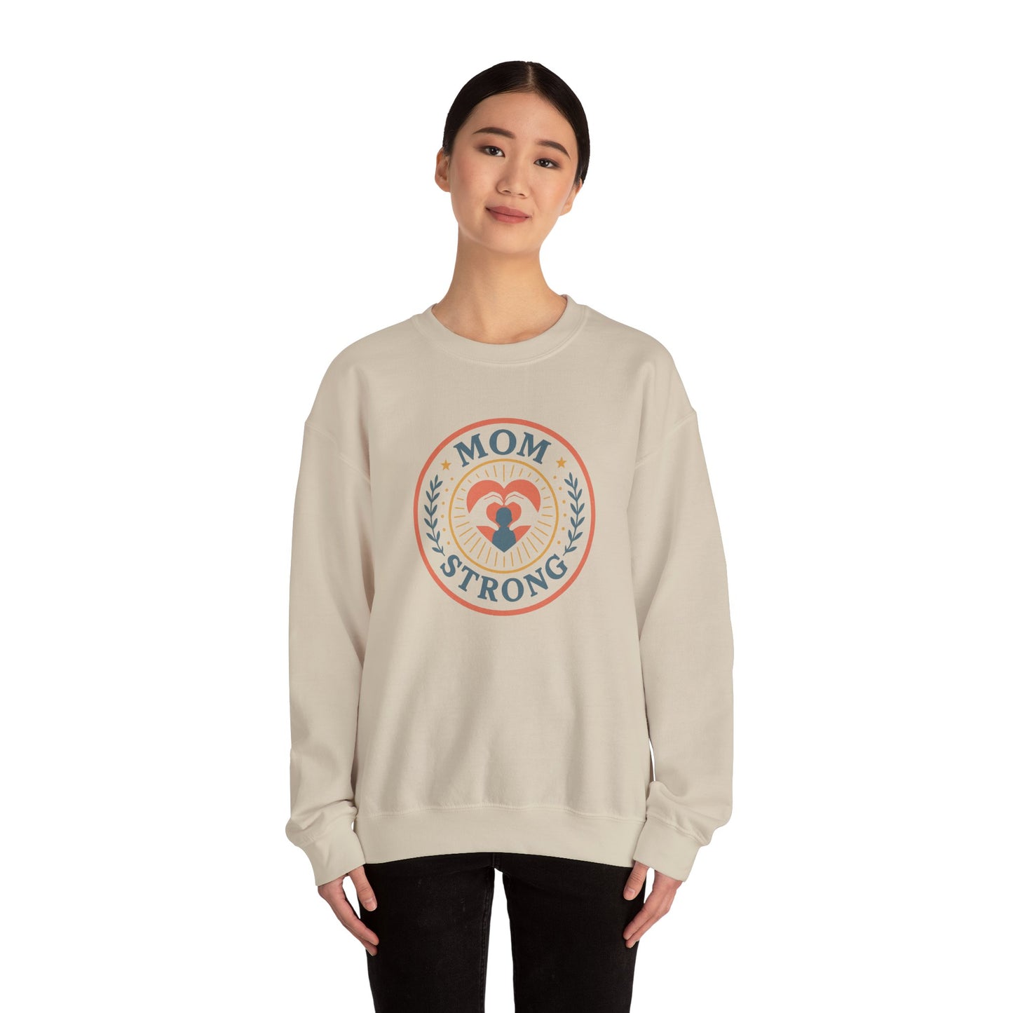 Mom Strong Crewneck Sweatshirt - Unisex Heavy Blend™
