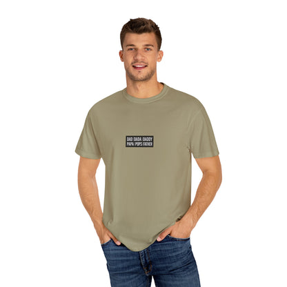 Father Names Line-Up T-Shirt - Minimalist Dad Typography Tee