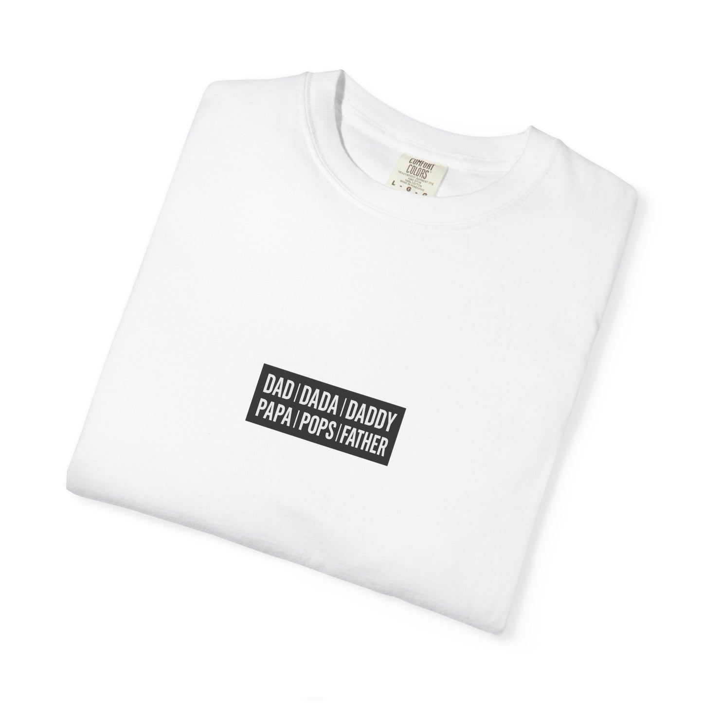 Father Names Line-Up T-Shirt - Minimalist Dad Typography Tee