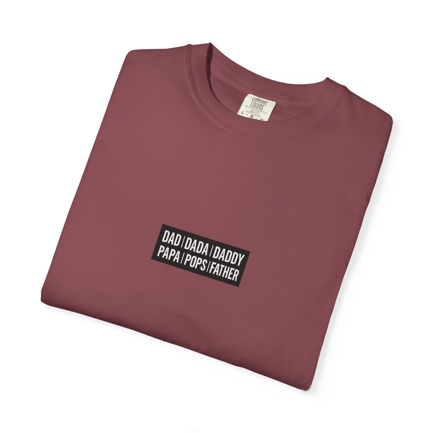 Father Names Line-Up T-Shirt - Minimalist Dad Typography Tee