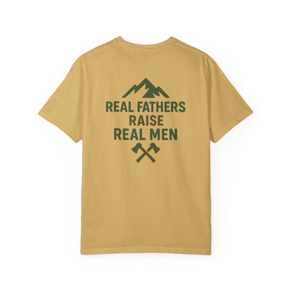 Real Fathers Raise Real Men T-Shirt, Unisex Cotton Tee, Father's Day Gift, Dad Apparel, Outdoor Style Shirt, Family Values Clothing