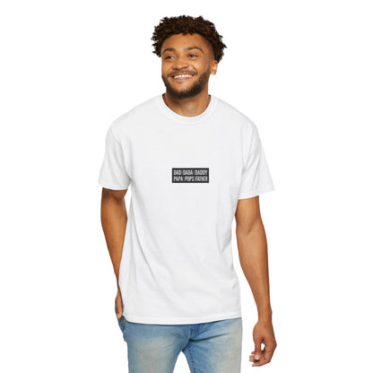 Father Names Line-Up T-Shirt - Minimalist Dad Typography Tee