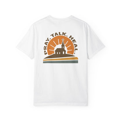 Pray. Talk. Heal. Retro Chapel Mental Health Awareness T-Shirt