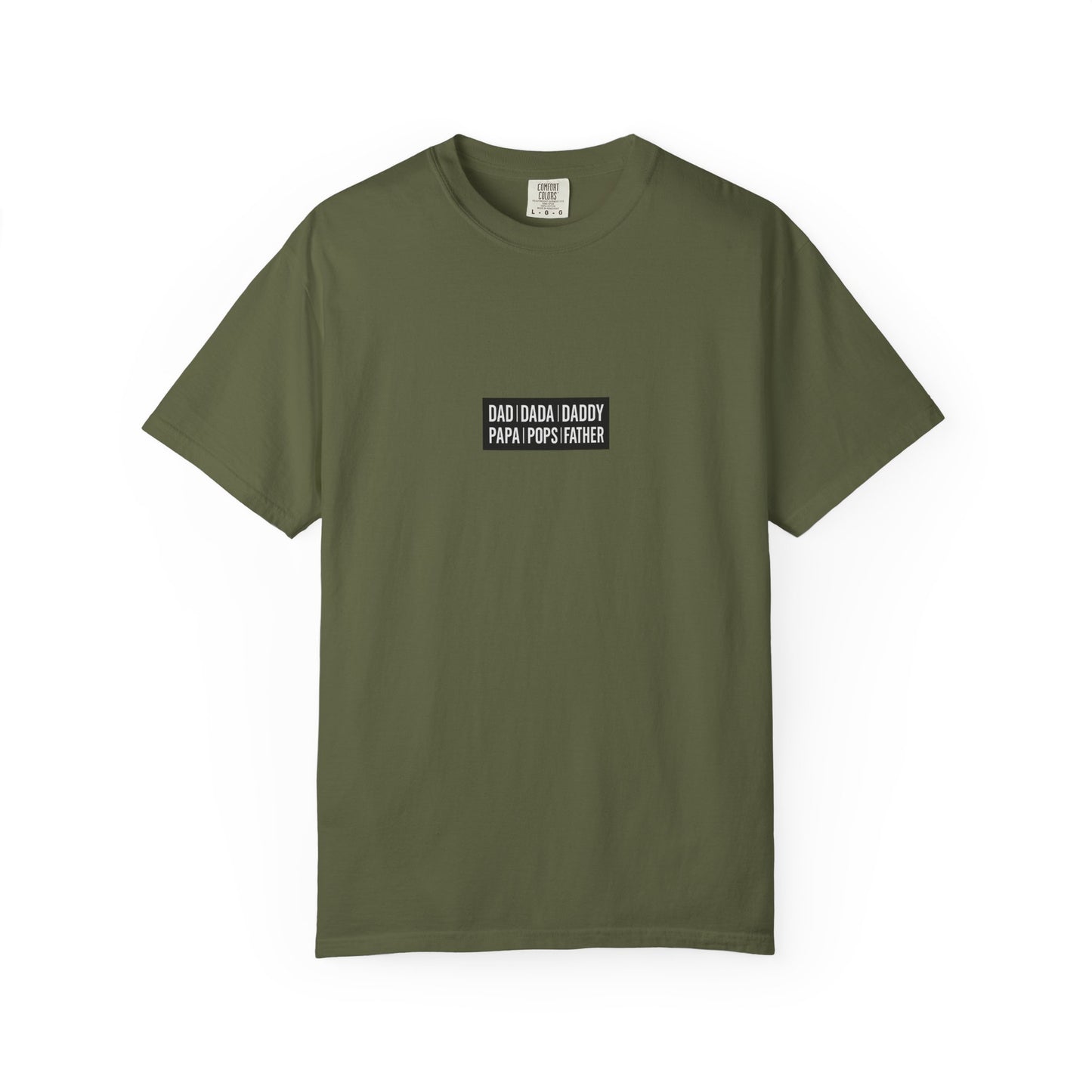 Father Names Line-Up T-Shirt - Minimalist Dad Typography Tee