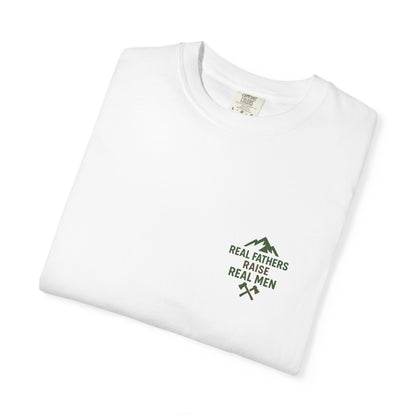 Real Fathers Raise Real Men T-Shirt, Unisex Cotton Tee, Father's Day Gift, Dad Apparel, Outdoor Style Shirt, Family Values Clothing