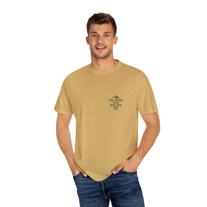 Real Fathers Raise Real Men T-Shirt, Unisex Cotton Tee, Father's Day Gift, Dad Apparel, Outdoor Style Shirt, Family Values Clothing