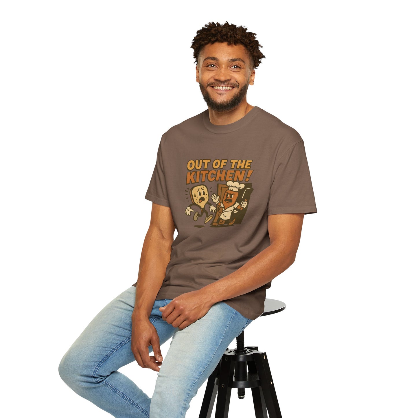 Out of the Kitchen! Funny Pickleball T-Shirt – Retro Cartoon Chef Paddle Design for Players Who Love Pickleball and Laughs