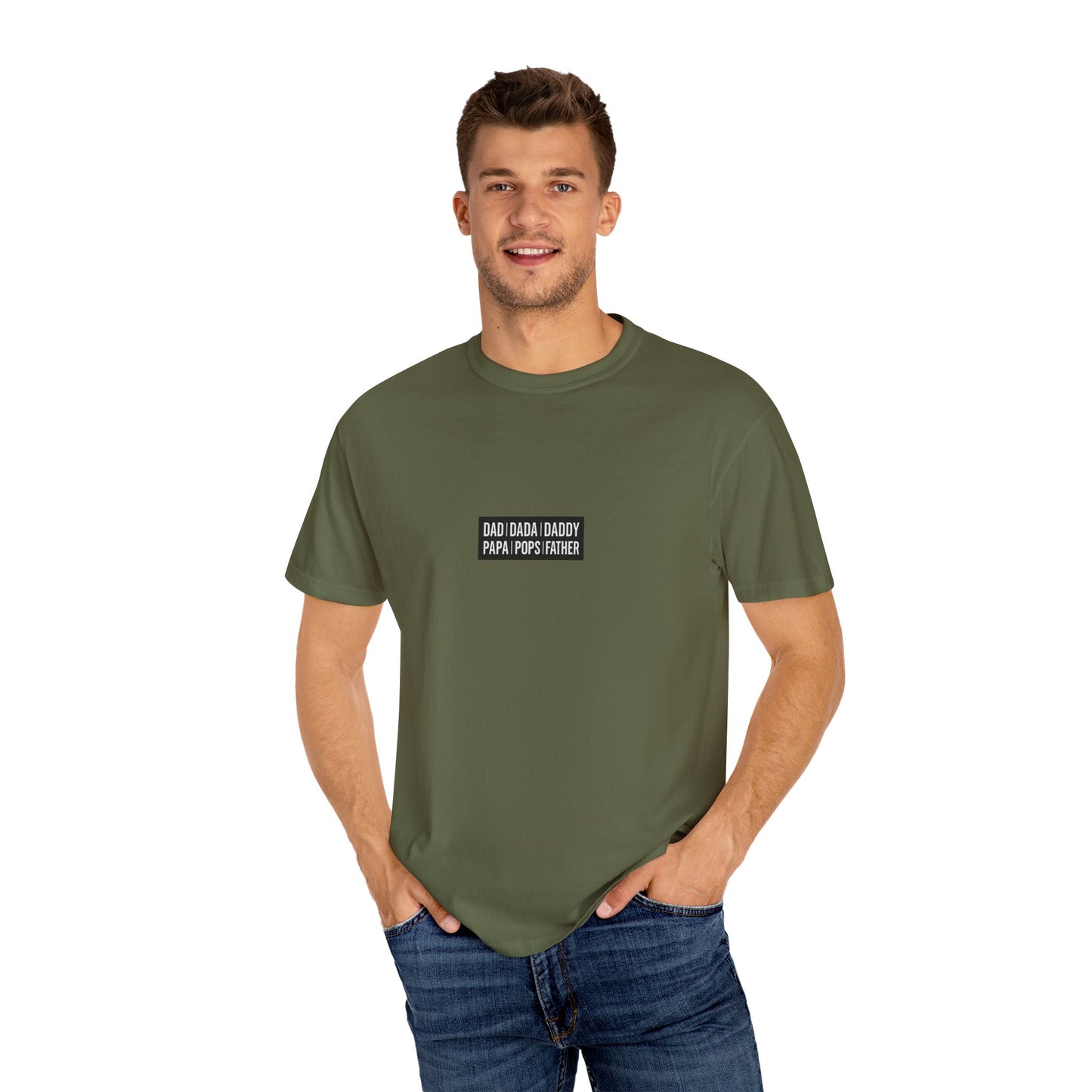 Father Names Line-Up T-Shirt - Minimalist Dad Typography Tee