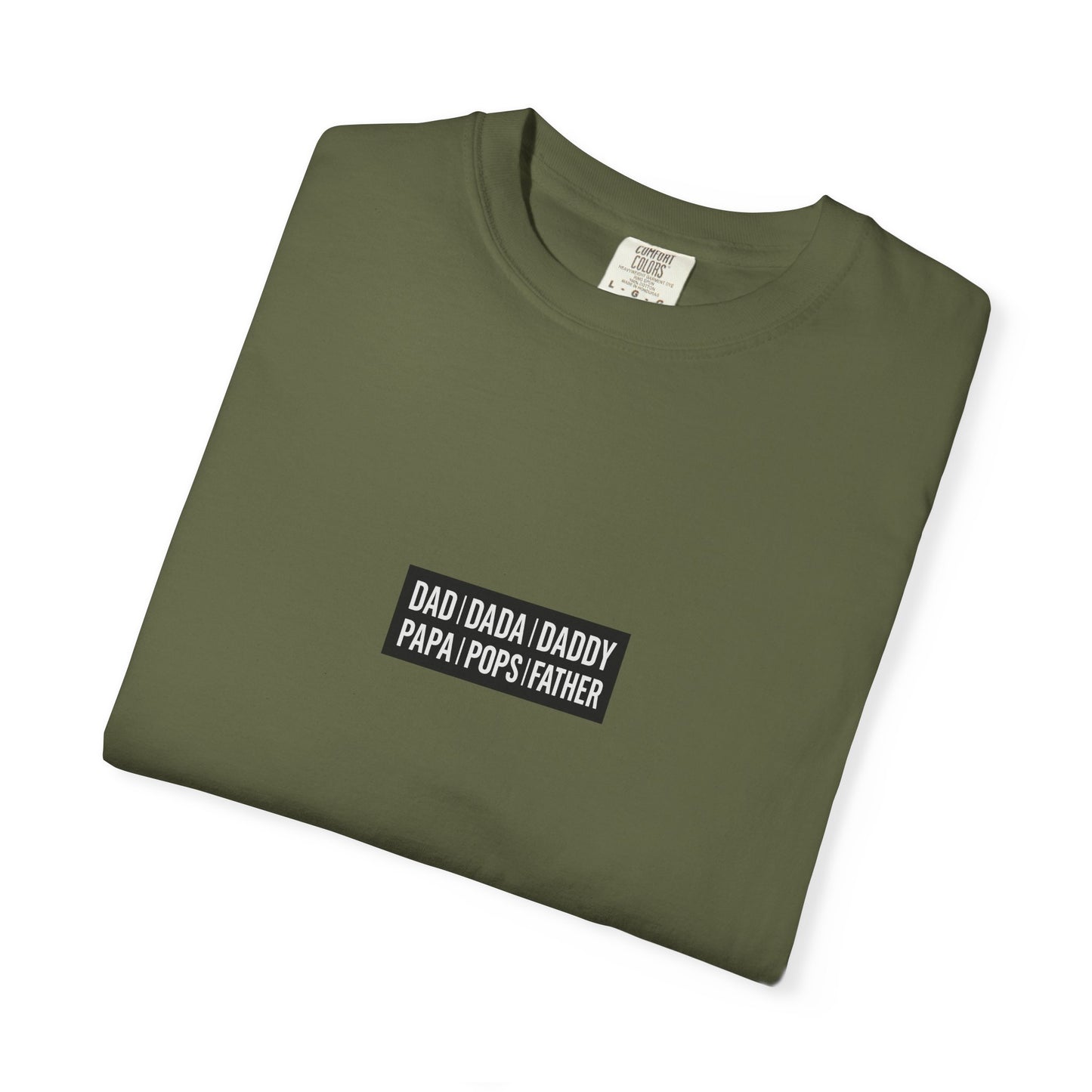 Father Names Line-Up T-Shirt - Minimalist Dad Typography Tee