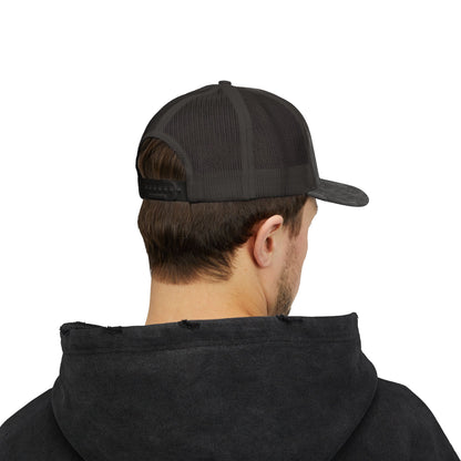 Father Names Line-Up Trucker Hat - Minimalist Black & White Design