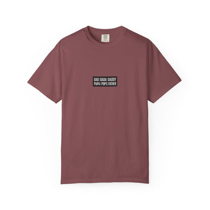 Father Names Line-Up T-Shirt - Minimalist Dad Typography Tee
