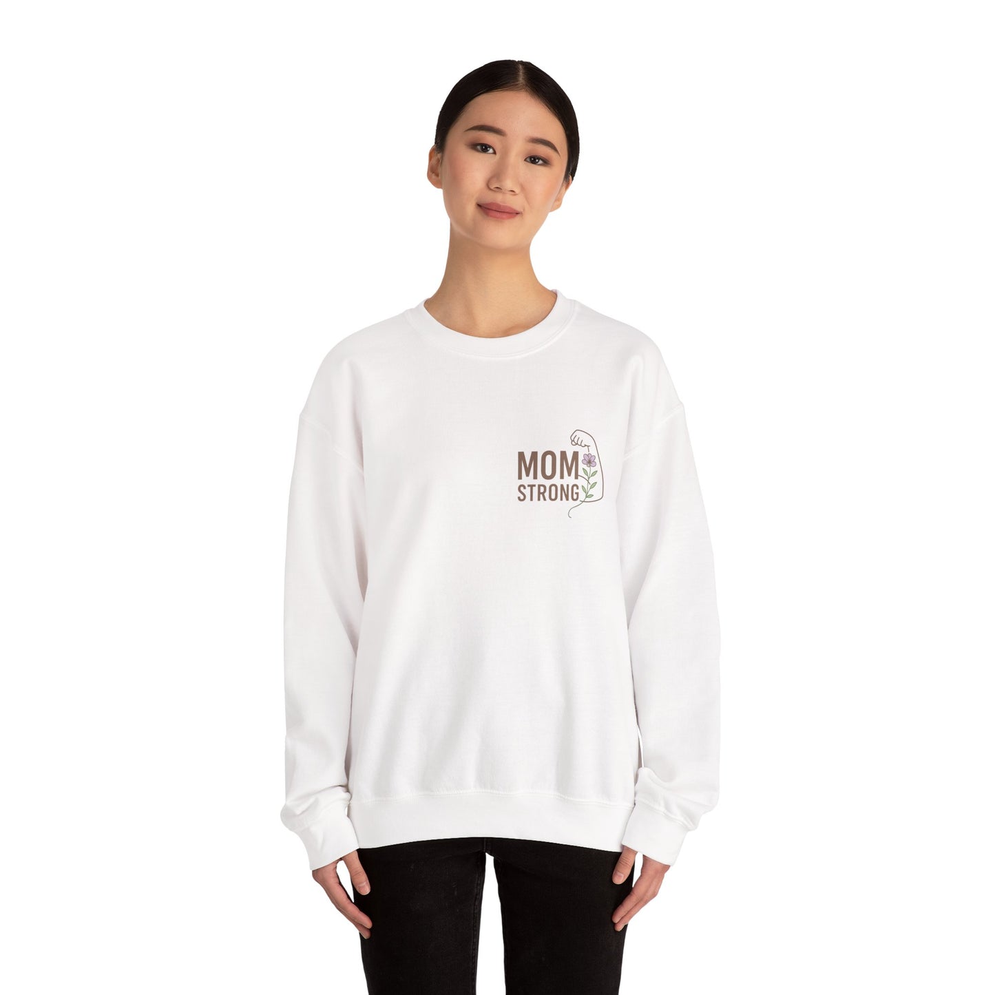 Mom Strong Crewneck Sweatshirt - Unisex Heavy Blend™