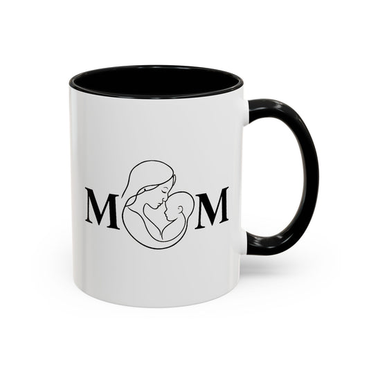 Mom Love Accent Coffee Mug - Perfect Gift for Mother's Day & Special Occasions