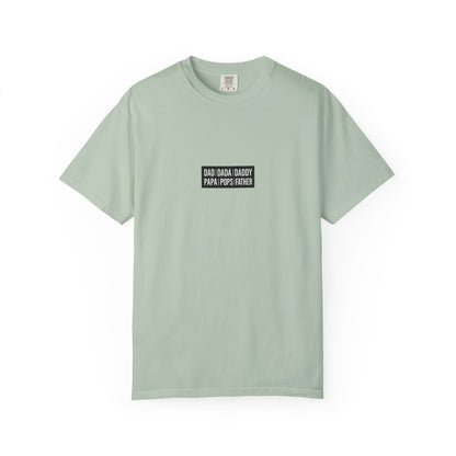 Father Names Line-Up T-Shirt - Minimalist Dad Typography Tee
