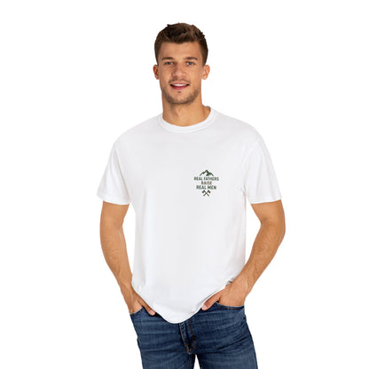 Real Fathers Raise Real Men T-Shirt, Unisex Cotton Tee, Father's Day Gift, Dad Apparel, Outdoor Style Shirt, Family Values Clothing